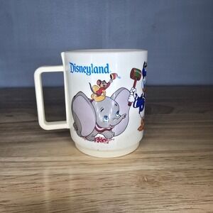 Vintage plastic Walt Disney World Children's Drinking Cup Mickey Mouse Dumbo mug